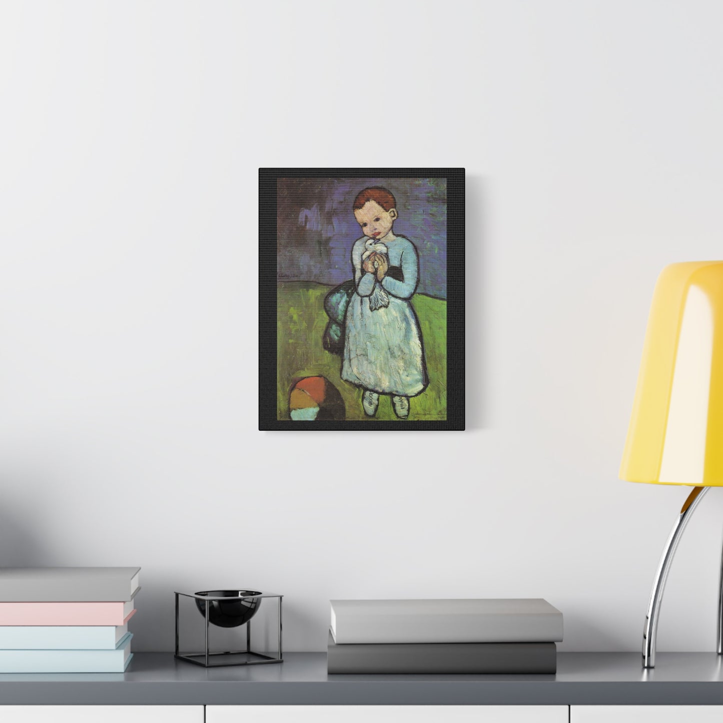 Pablo Picasso 1901 "Child with a Dove" Canvas Painting - A Rare Public Domain Masterpiece