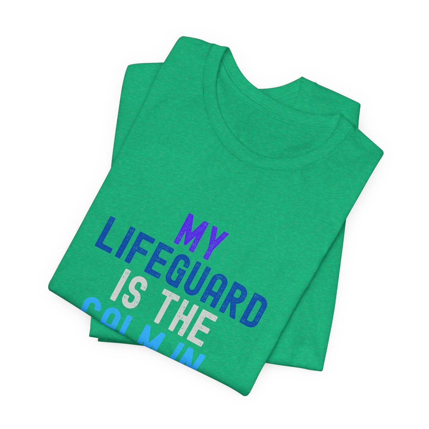 Jesus is Our Lifeguard in Every Storm Unisex Jersey Tee - Finding Peace in Life's Storms