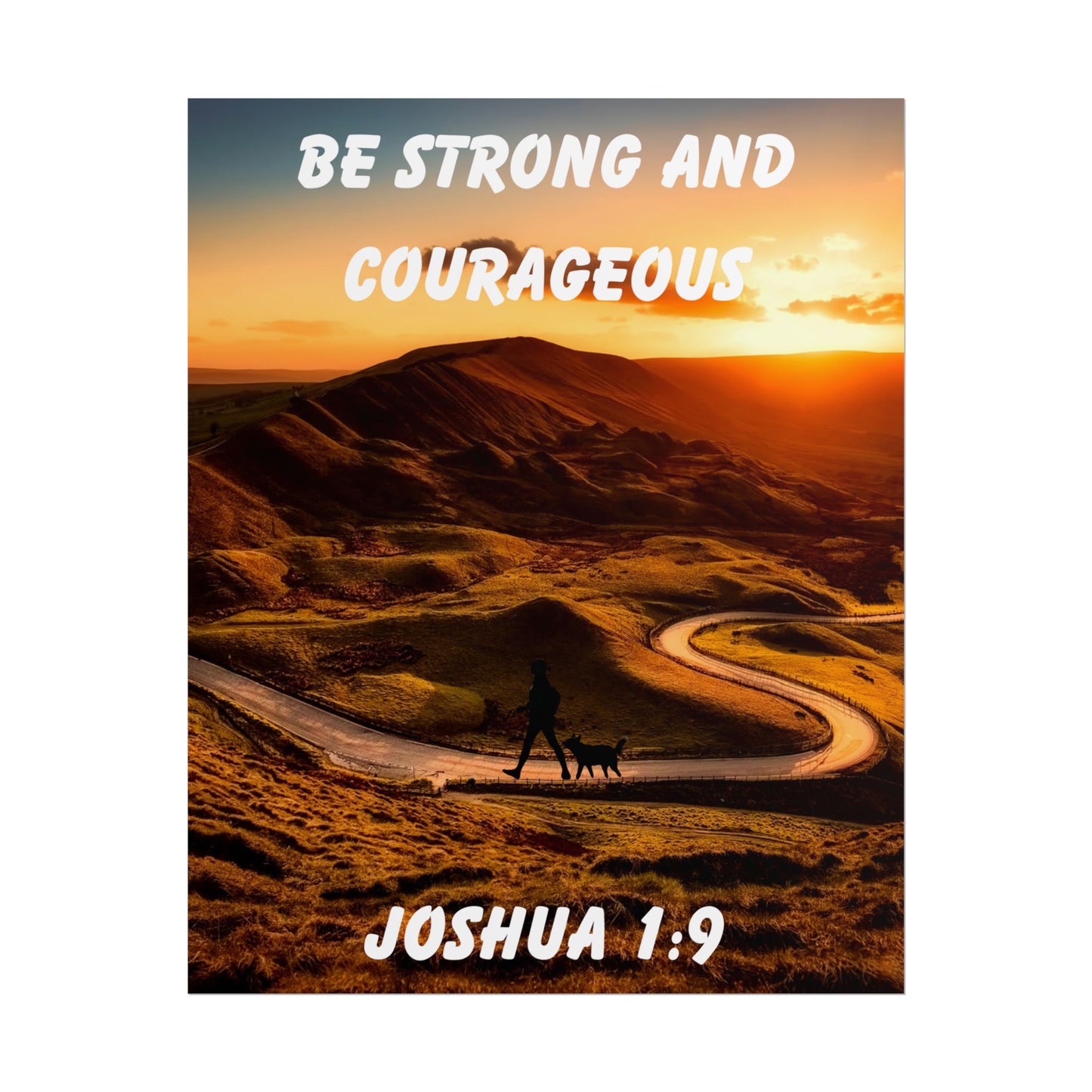 Bible Verse Wall Art Joshua 1:9 Be Strong and Courageous