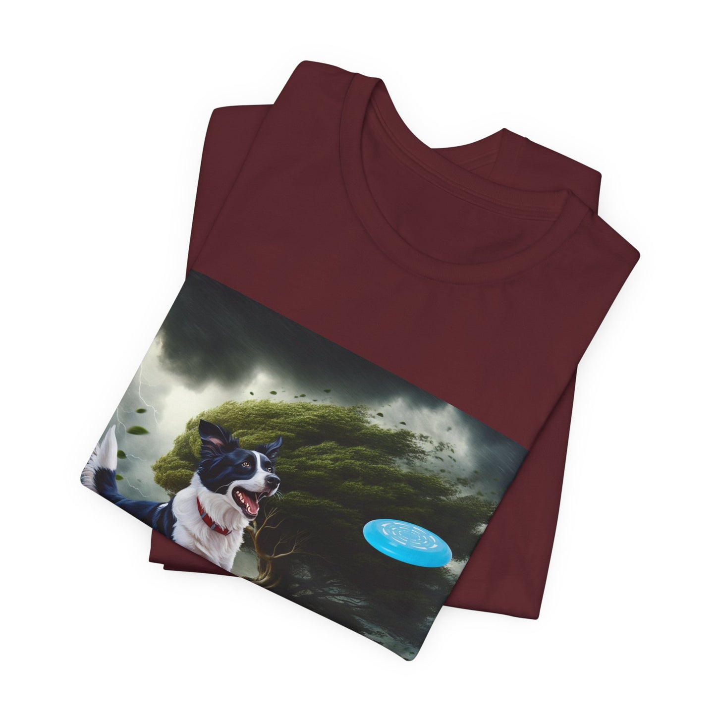 Border Collie Frisbee Obsession Unisex Jersey T-Shirt – Celebrate Intelligence, Agility & High Energy
