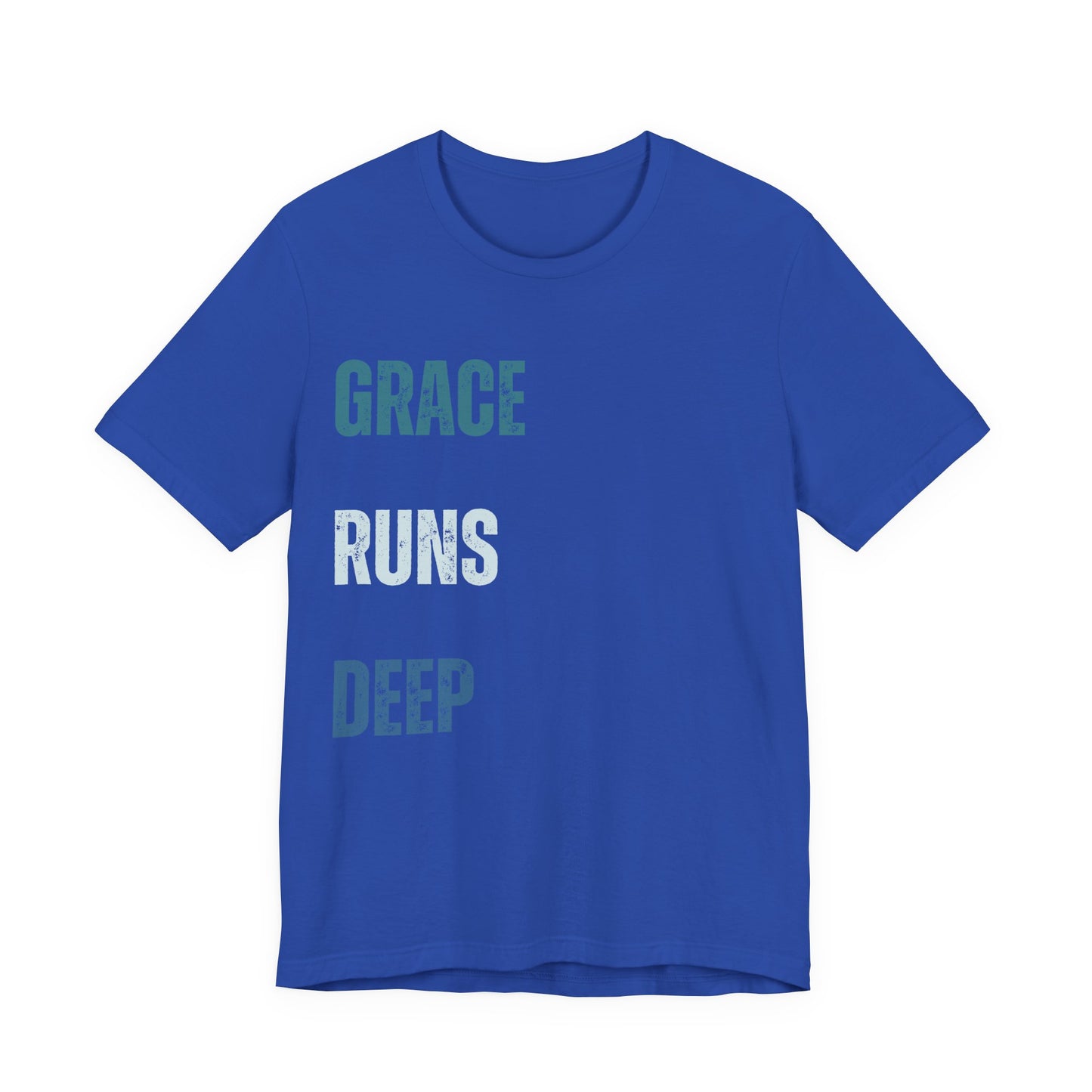 Grace Runs Deep T-Shirt | Vintage Christian Typography Tee | Ephesians 2:8 Inspired