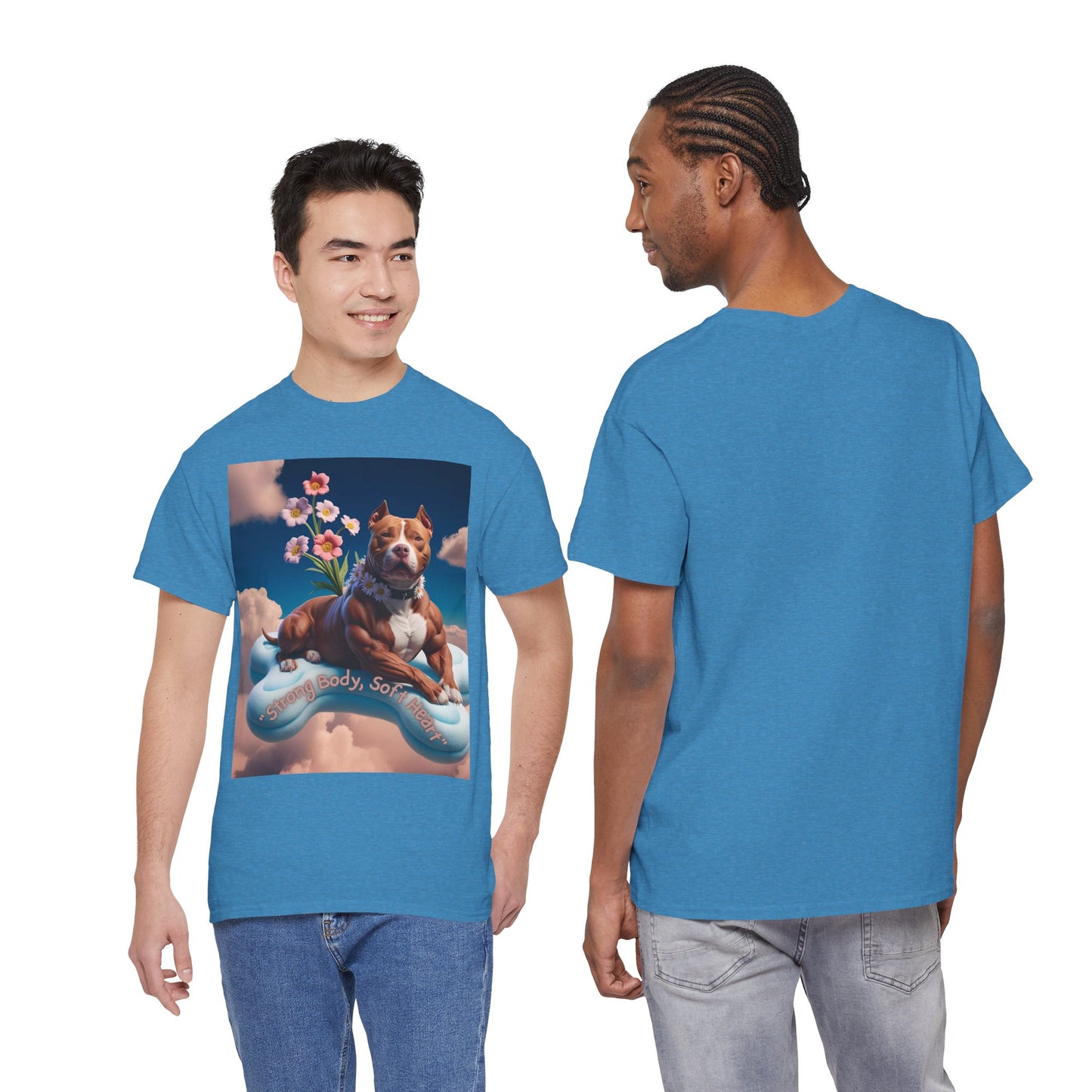 Surreal Pitbull Cloud T-Shirt – "Strong Body, Soft Heart" Unisex Tee
