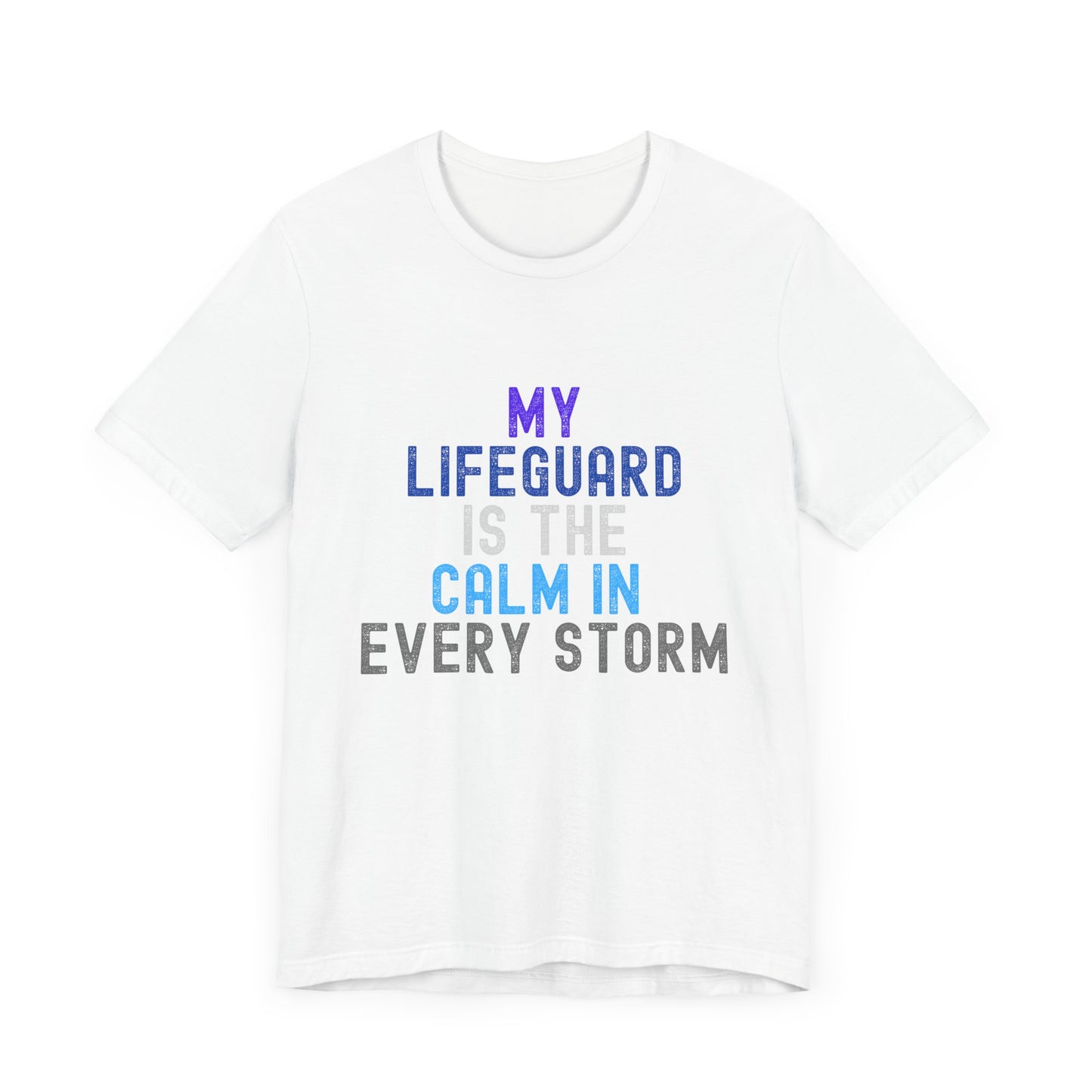 Jesus is Our Lifeguard in Every Storm Unisex Jersey Tee - Finding Peace in Life's Storms