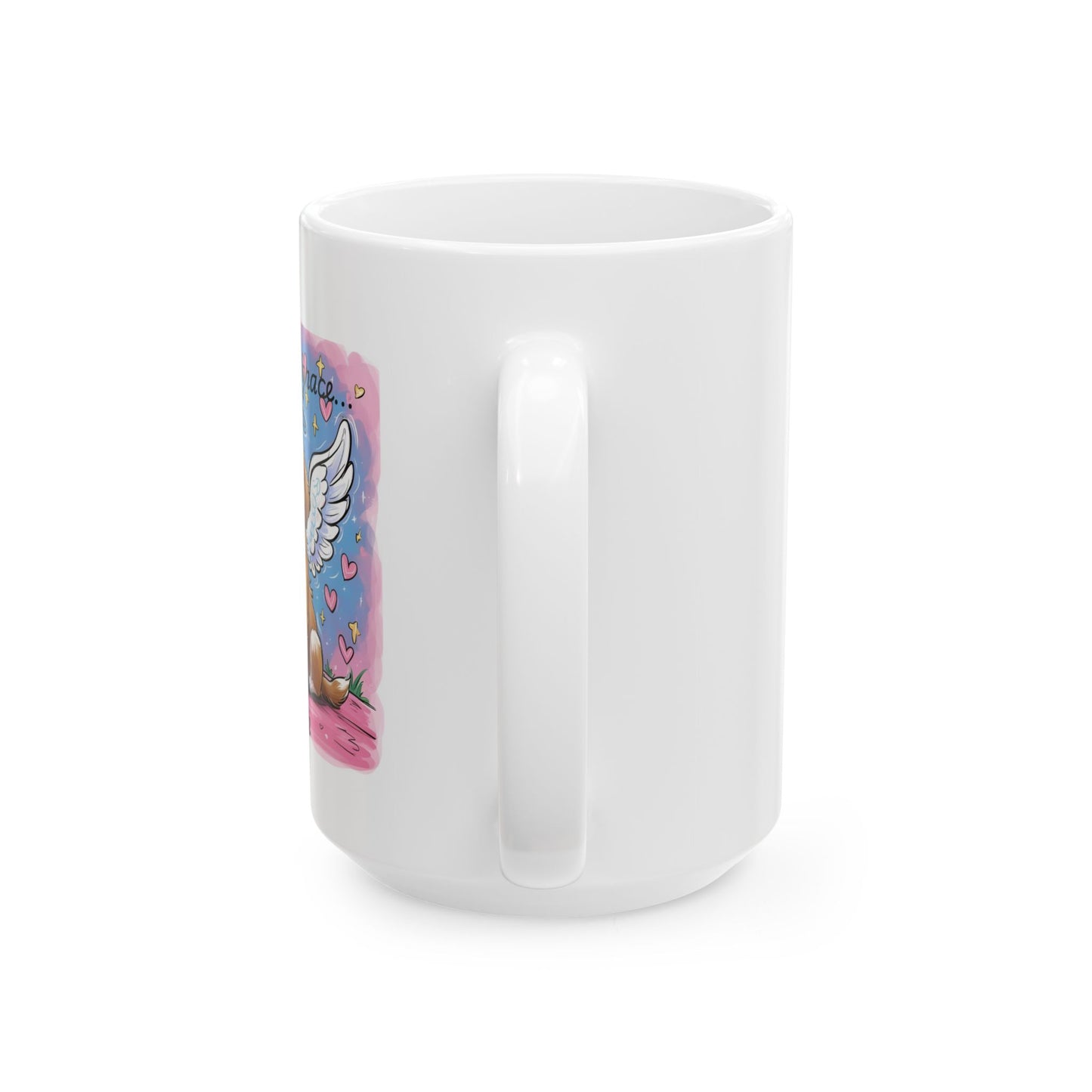 "Saved by Grace – Twice" Dog Angel Wings Faith Mug