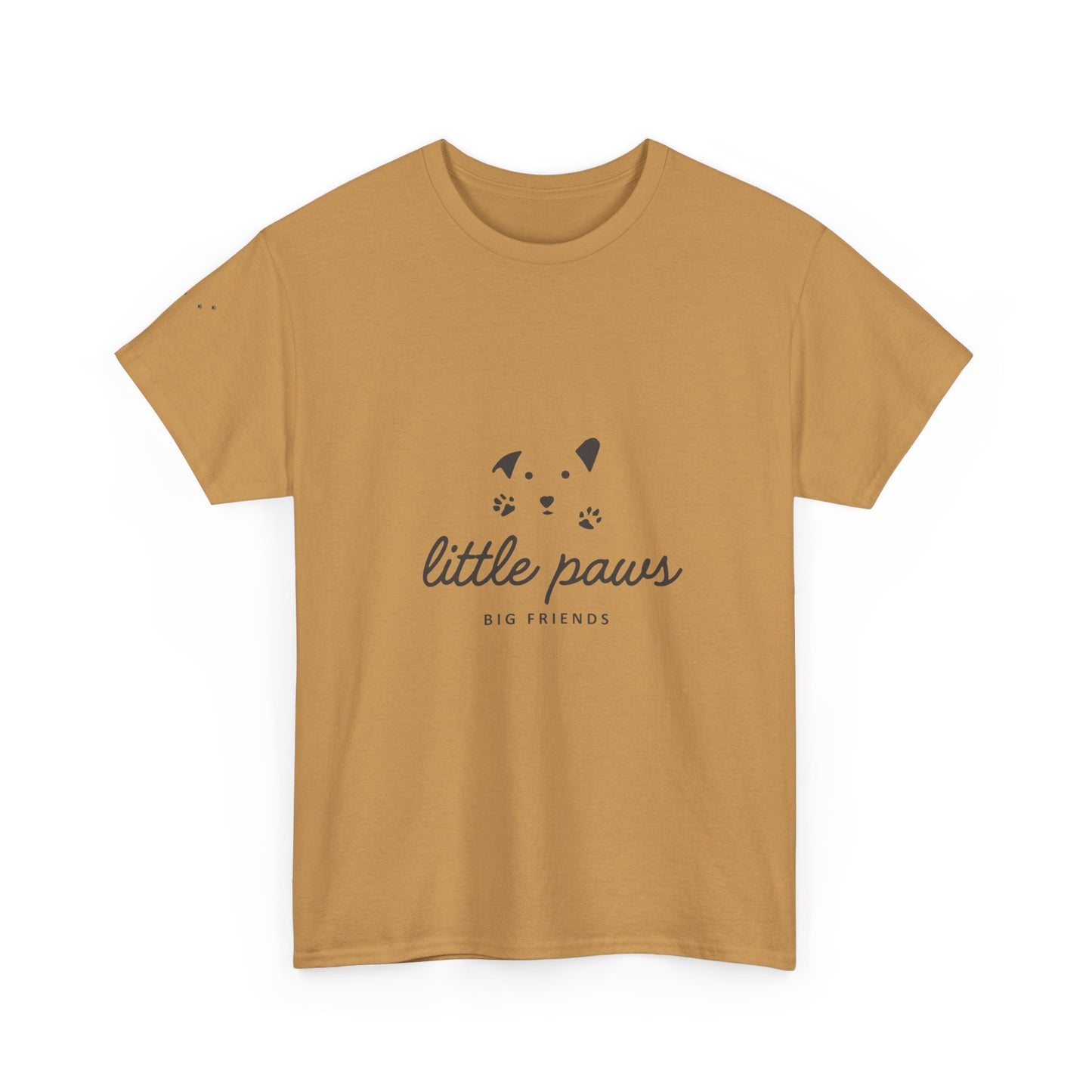 Unisex Heavy Cotton Tee - 'Little Paws, Big Friends' - Perfect for Animal Lovers and Pet Owners