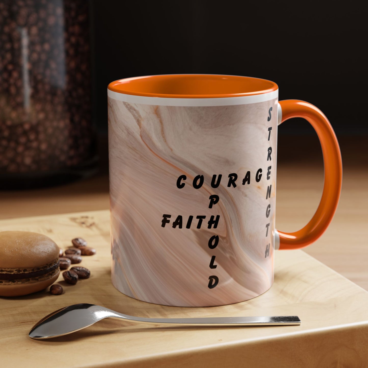 Isaiah 41:10 Encouragement Mug – Christian Scripture Coffee Cup with Wraparound Textured Design – Faith & Strength Gift in Multiple Accent Colors