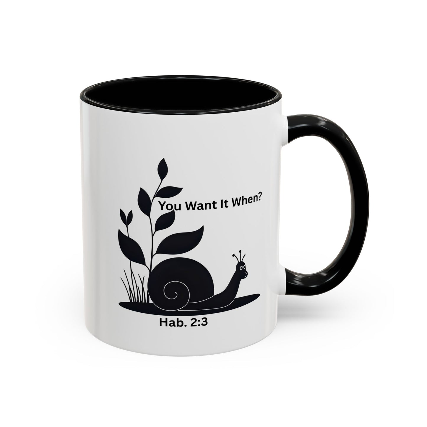 Mug - Habakkuk 2:3 Trust God's Timing Snail Path Coffee Mug