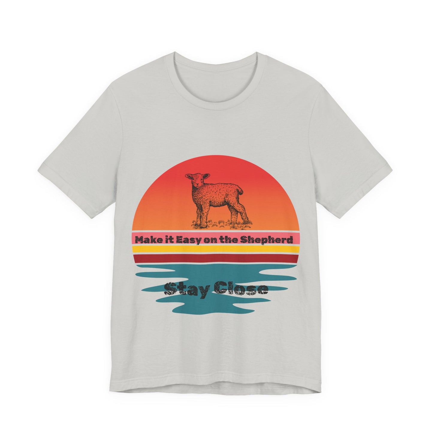 Retro Christian T-Shirt – Stay Close to the Shepherd