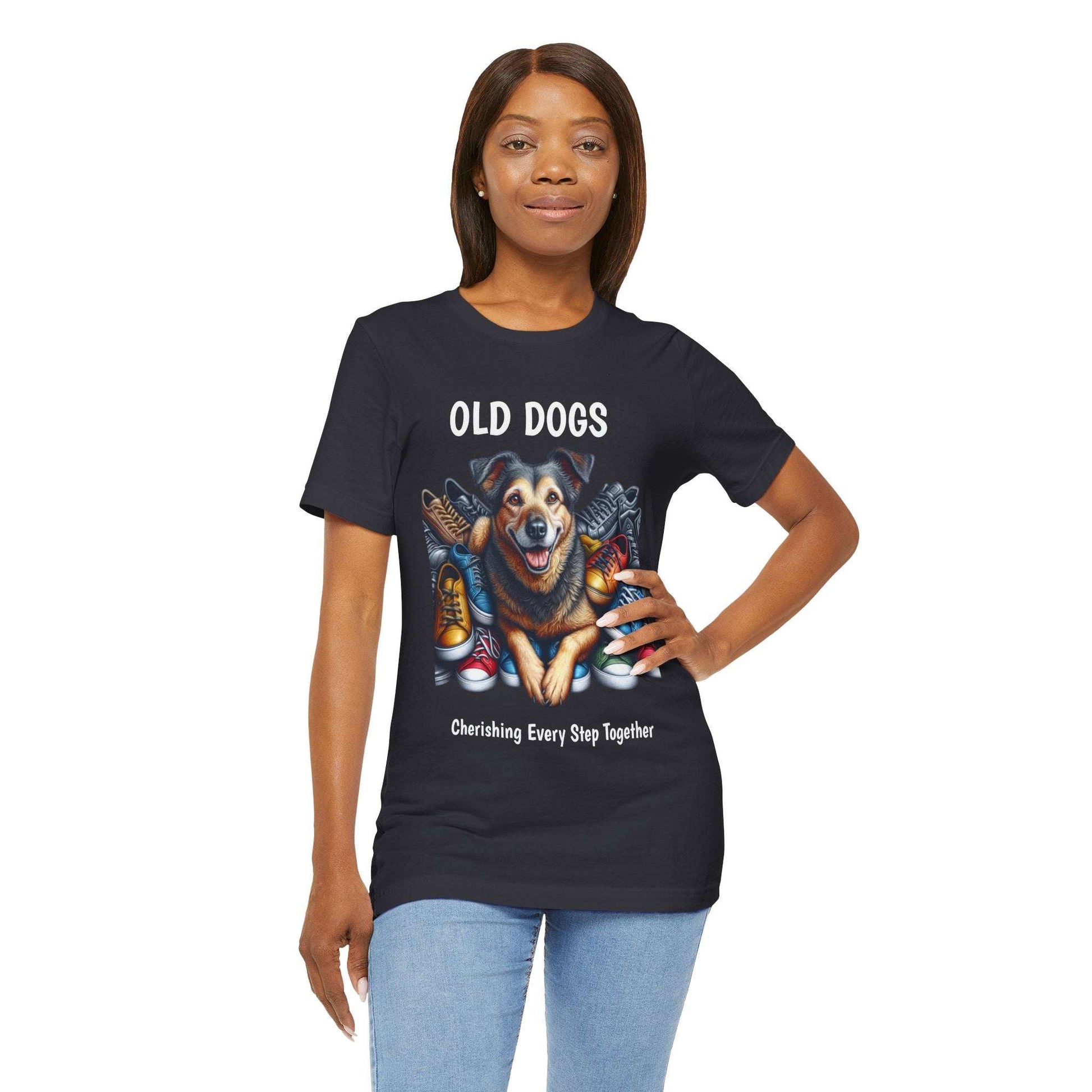 Cherish Every Step - T-Shirt for Dog Lovers | Celebrate Life with Senior Dogs | Unisex Jersey T-Shirt