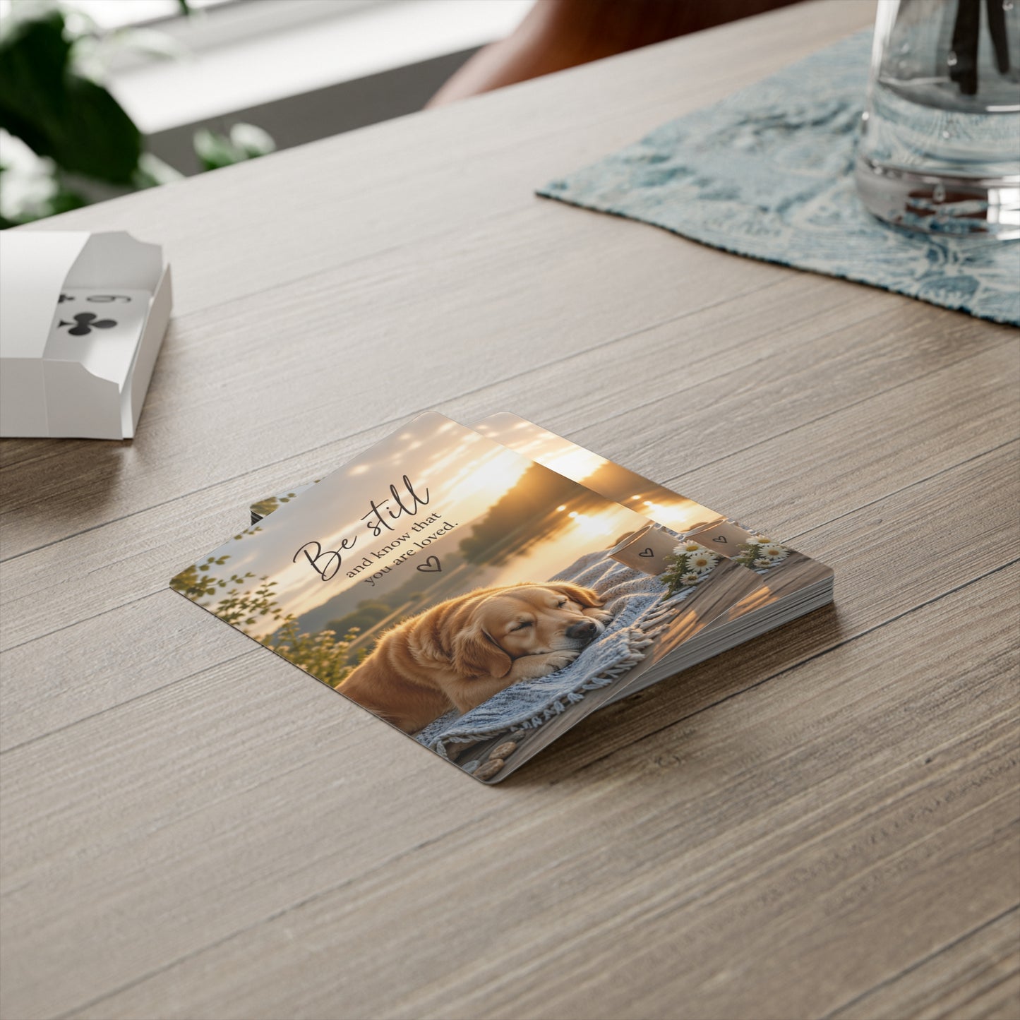 Comfort Playing Cards – Stress Relief Card Deck with Calming Dog Imagery | Anxiety Relief Gift, Mindfulness Cards, Relaxing Solitaire Deck