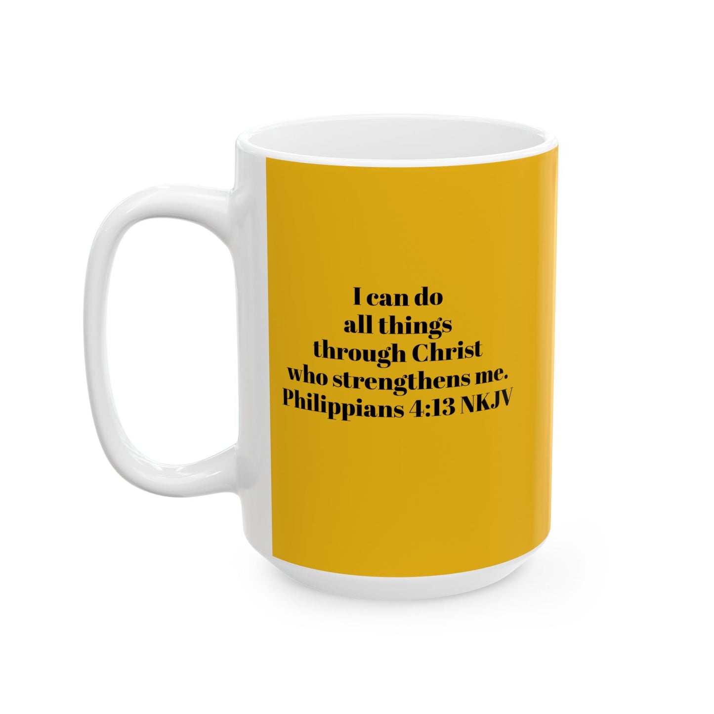 Inspirational Bible Verse Mug - 'I Can Do All Things Through Christ' - Philippians 4:13 Christian Motivational Mug