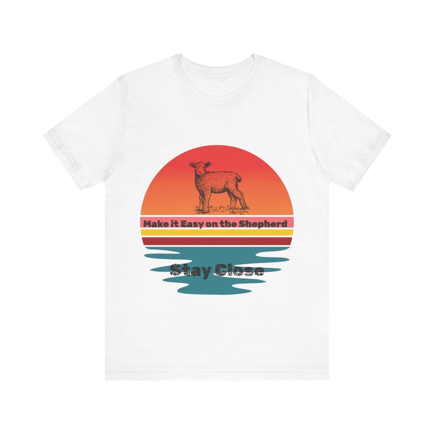 Retro Christian T-Shirt – Stay Close to the Shepherd