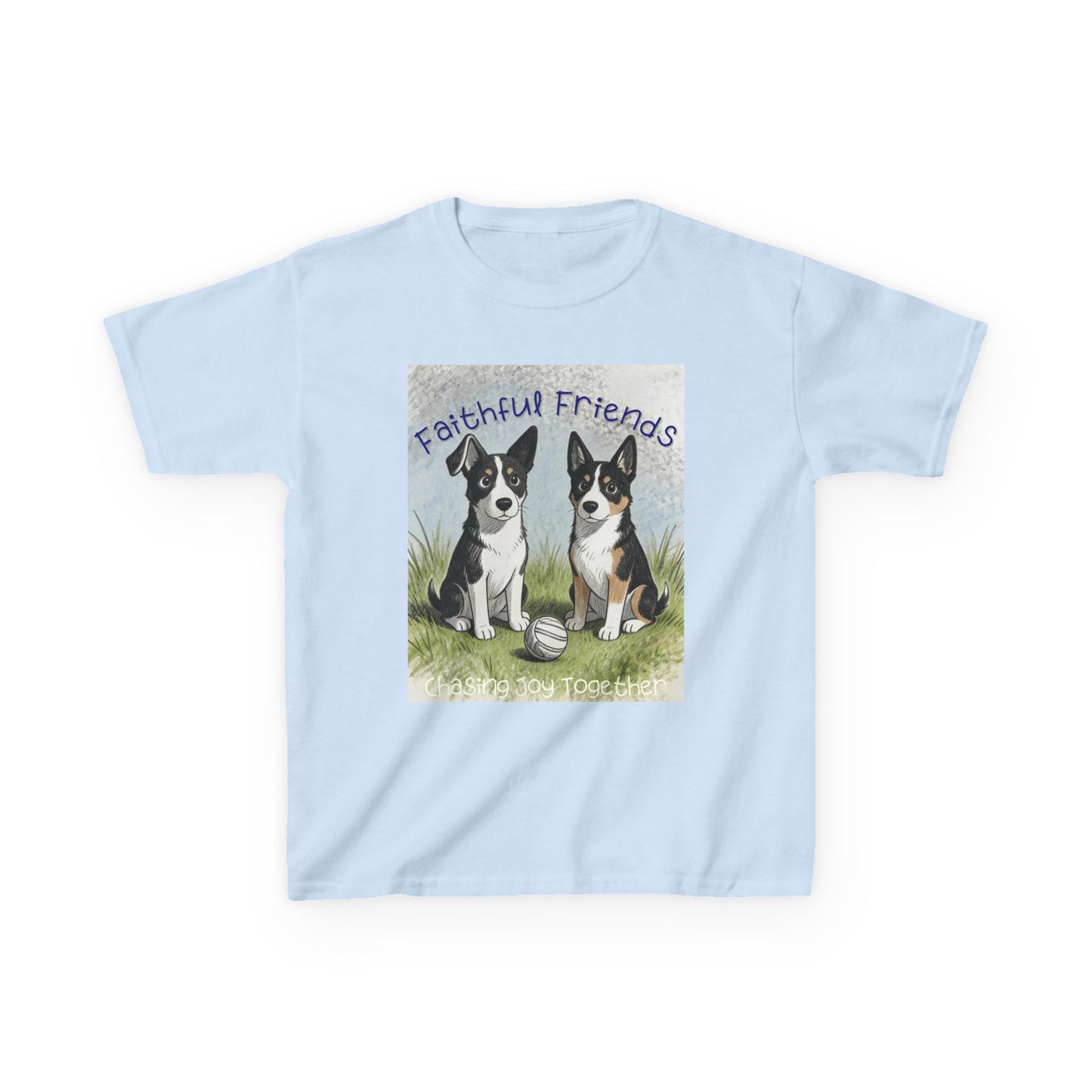 Faithful Friends Kids Christian Dog Shirt | Kid Designed Youth Tee