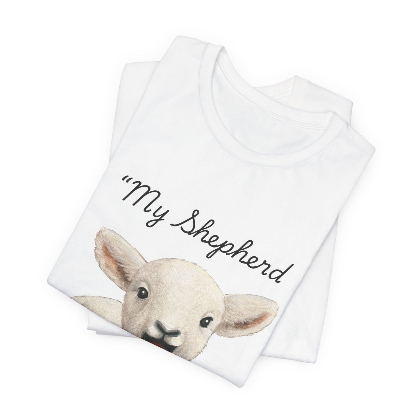Cute Lamb Christian T-Shirt – "My Shepherd Knows My Name"