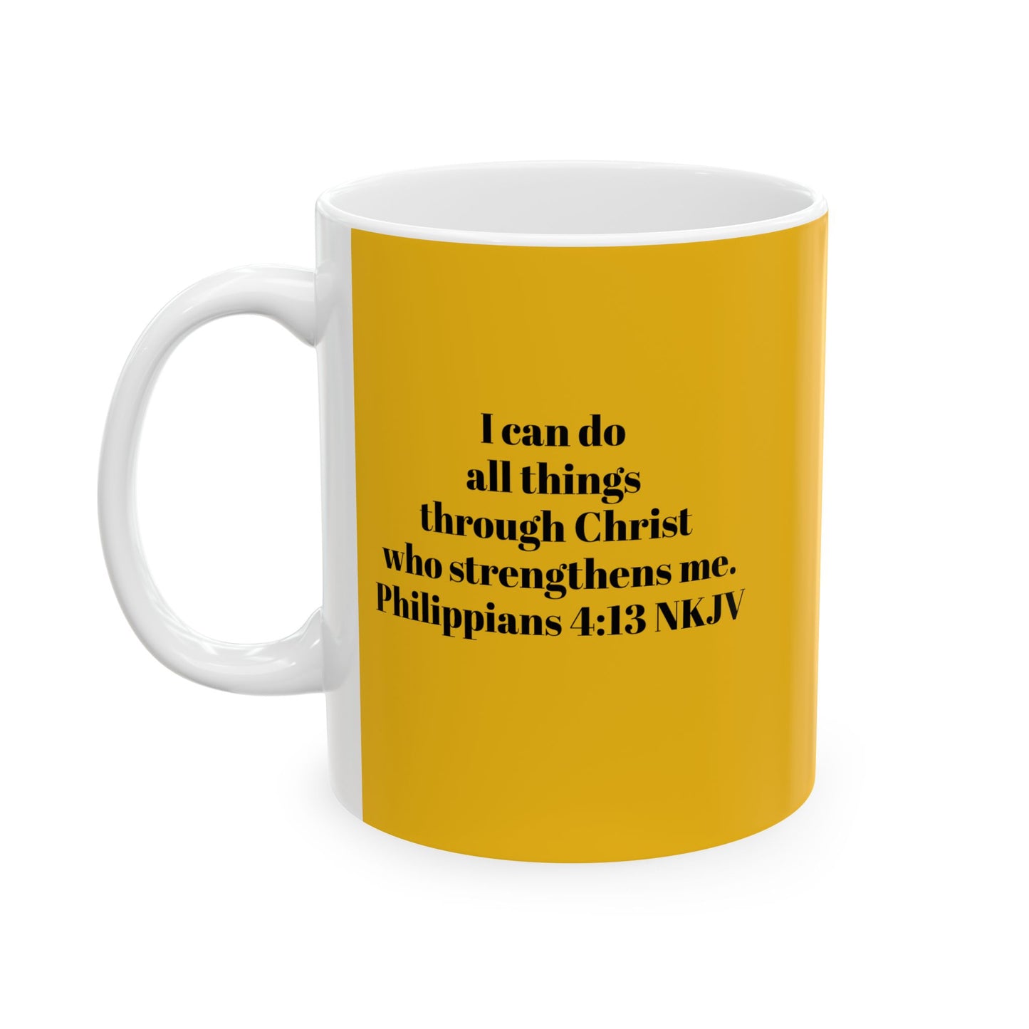 Inspirational Bible Verse Mug - 'I Can Do All Things Through Christ' - Philippians 4:13 Christian Motivational Mug