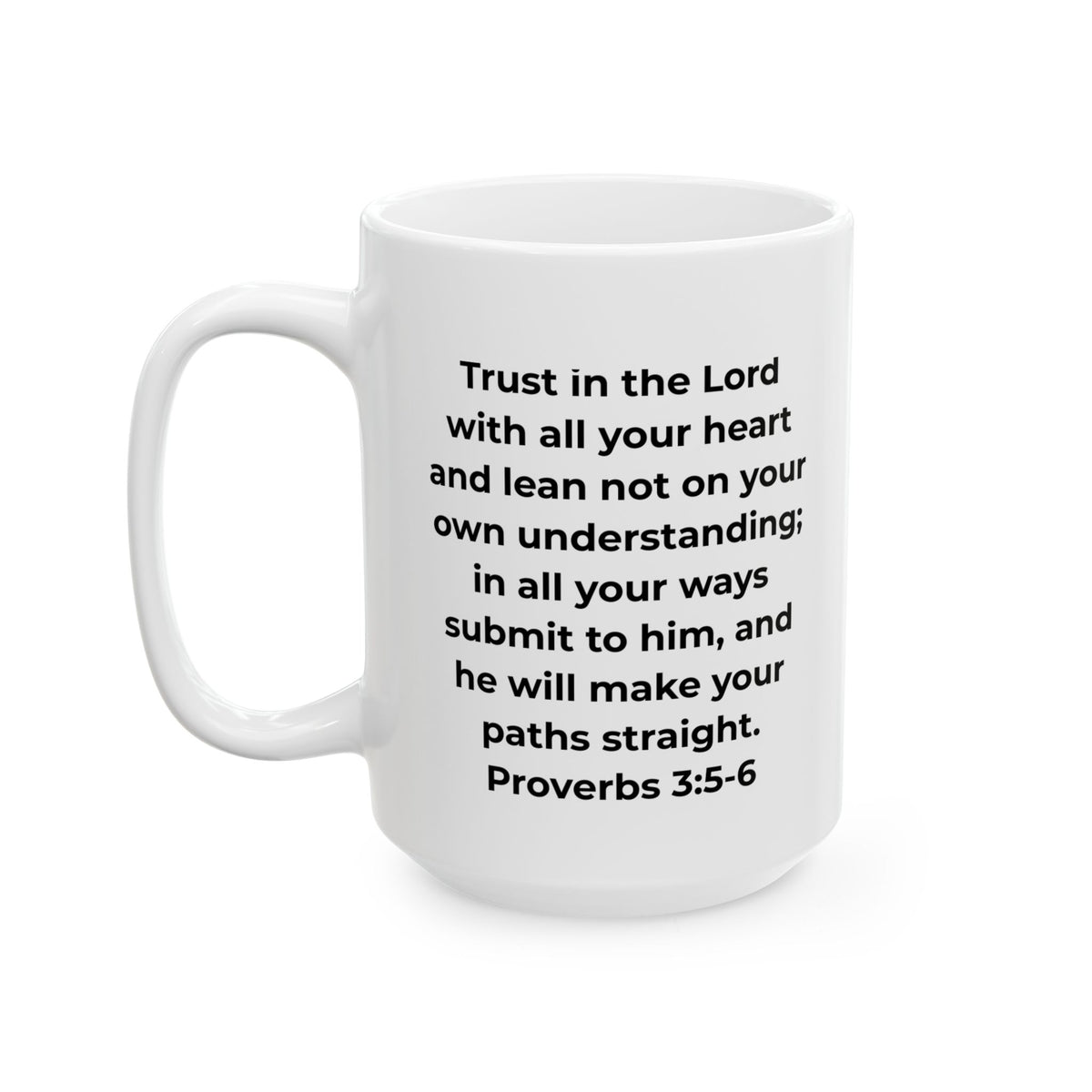 "I Don't Know What's Happening But I Trust Him" Mug – Proverbs 3:5-6 Bible Verse | Funny Christian Dog Mug