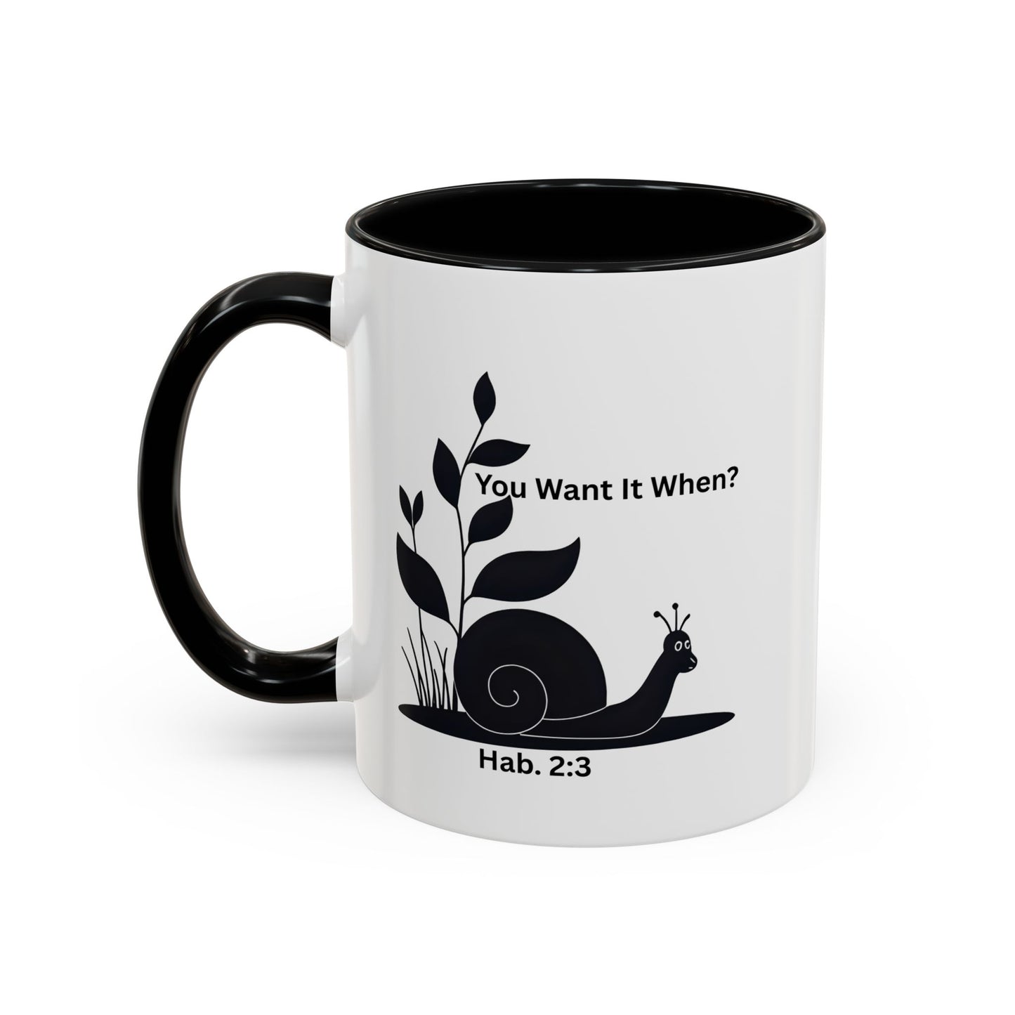 Mug - Habakkuk 2:3 Trust God's Timing Snail Path Coffee Mug