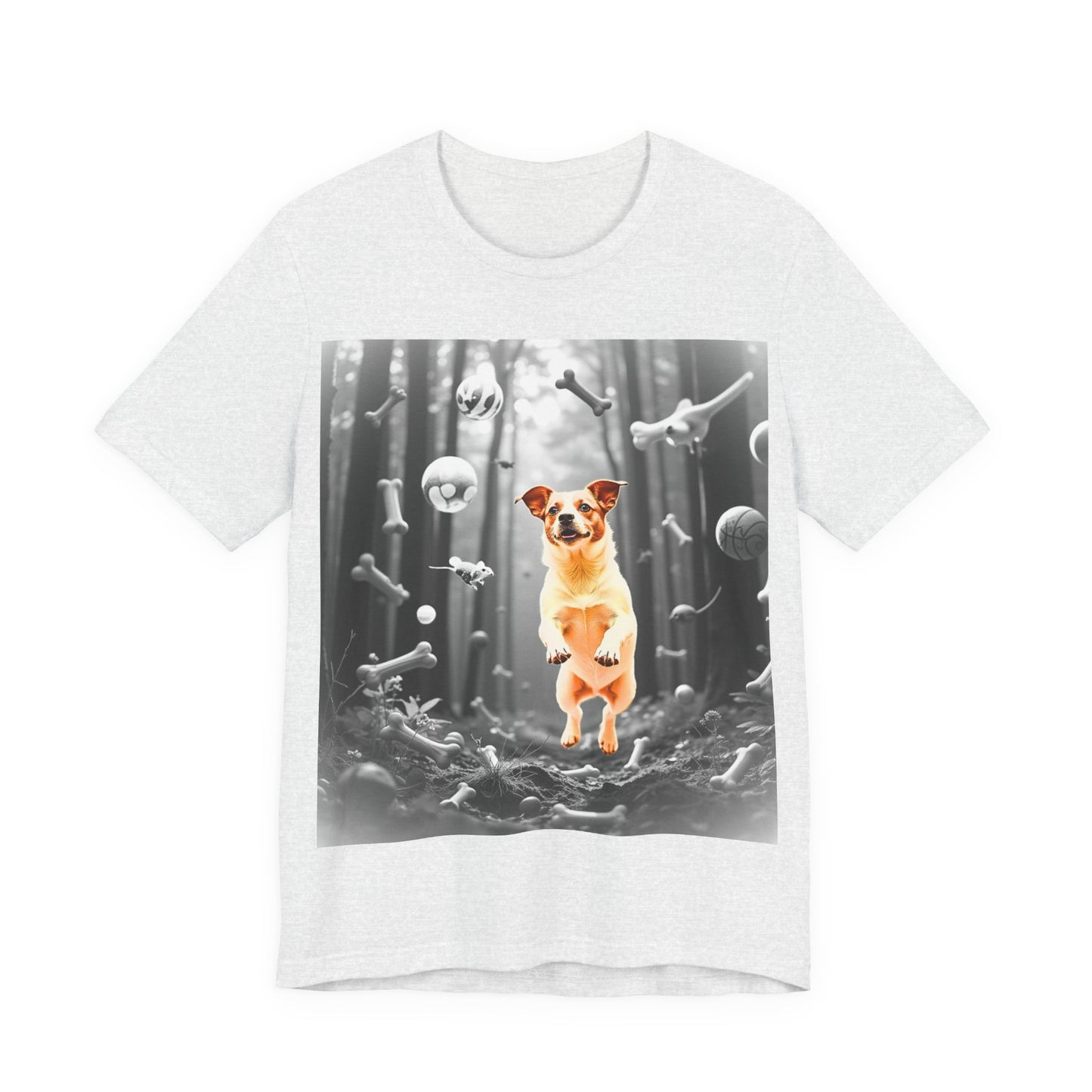 Playful Jack Russell Dog Themed Unisex Jersey T-Shirt - Perfect for Pet Lovers