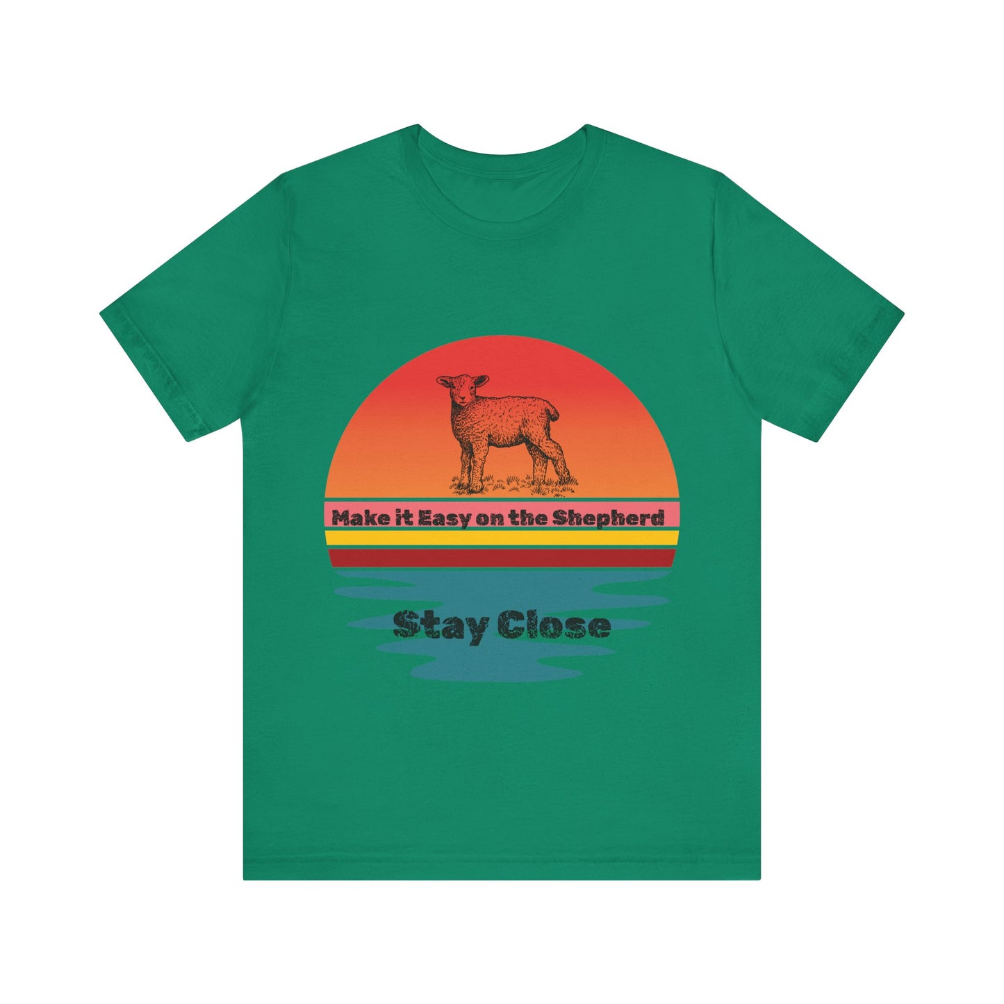 Retro Christian T-Shirt – Stay Close to the Shepherd