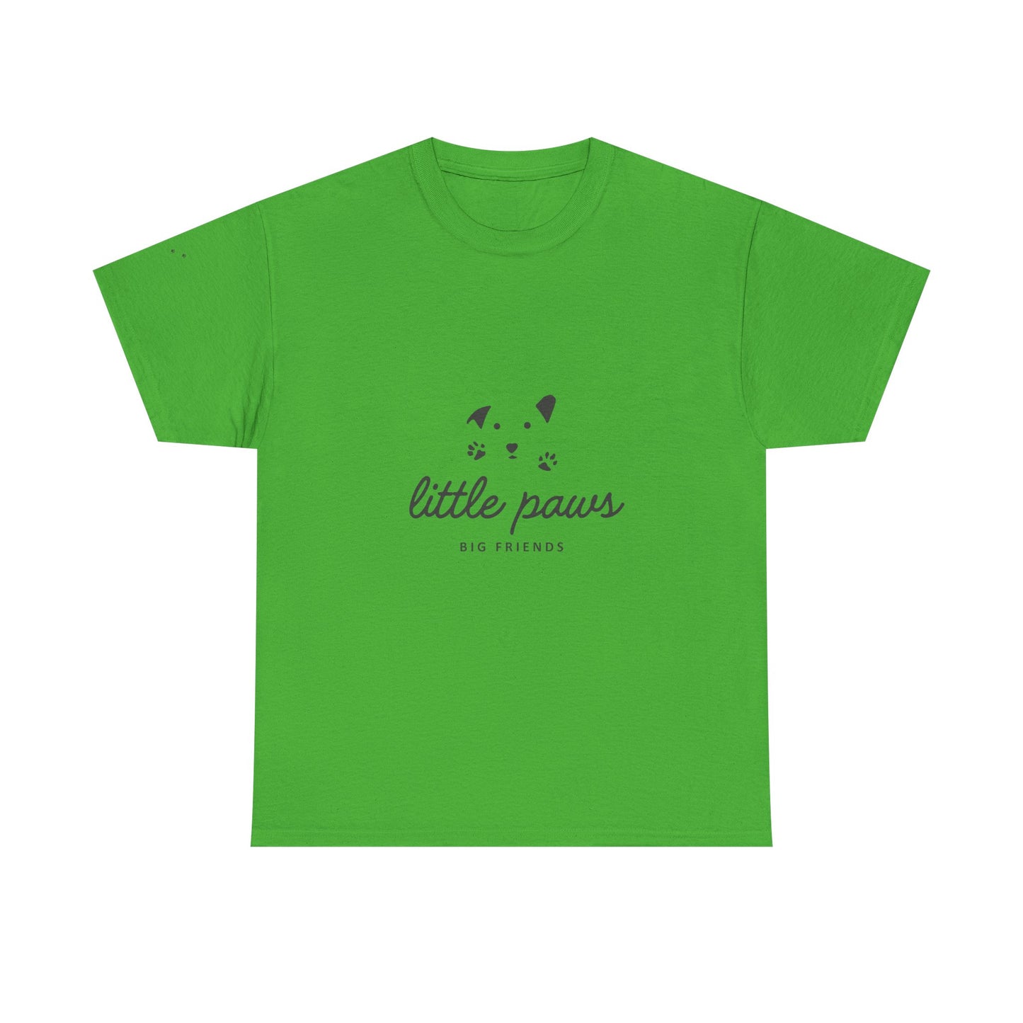 Unisex Heavy Cotton Tee - 'Little Paws, Big Friends' - Perfect for Animal Lovers and Pet Owners