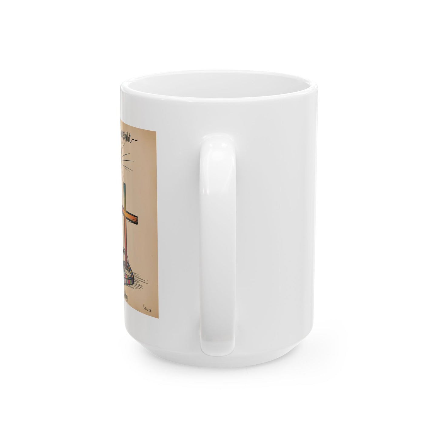 "Walk by Faith, Not by Sight – But Bring the Dog" Funny Christian Dog Mug | Cute Barking Dog Design