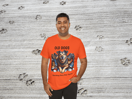 Cherish Every Step - T-Shirt for Dog Lovers | Celebrate Life with Senior Dogs | Unisex Jersey T-Shirt