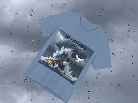 Jesus, Our Lifeguard is Our Rock Unisex Jersey T-Shirt – Find Strength in Life’s Storms