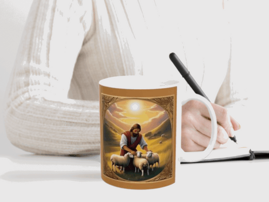Inspirational Bible Verse Mug - The Lord is My Shepherd - Psalm 23 Christian Motivational Mug
