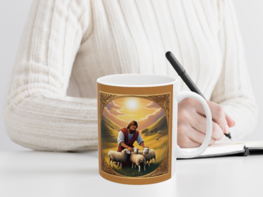 Inspirational Bible Verse Mug - The Lord is My Shepherd - Psalm 23 Christian Motivational Mug