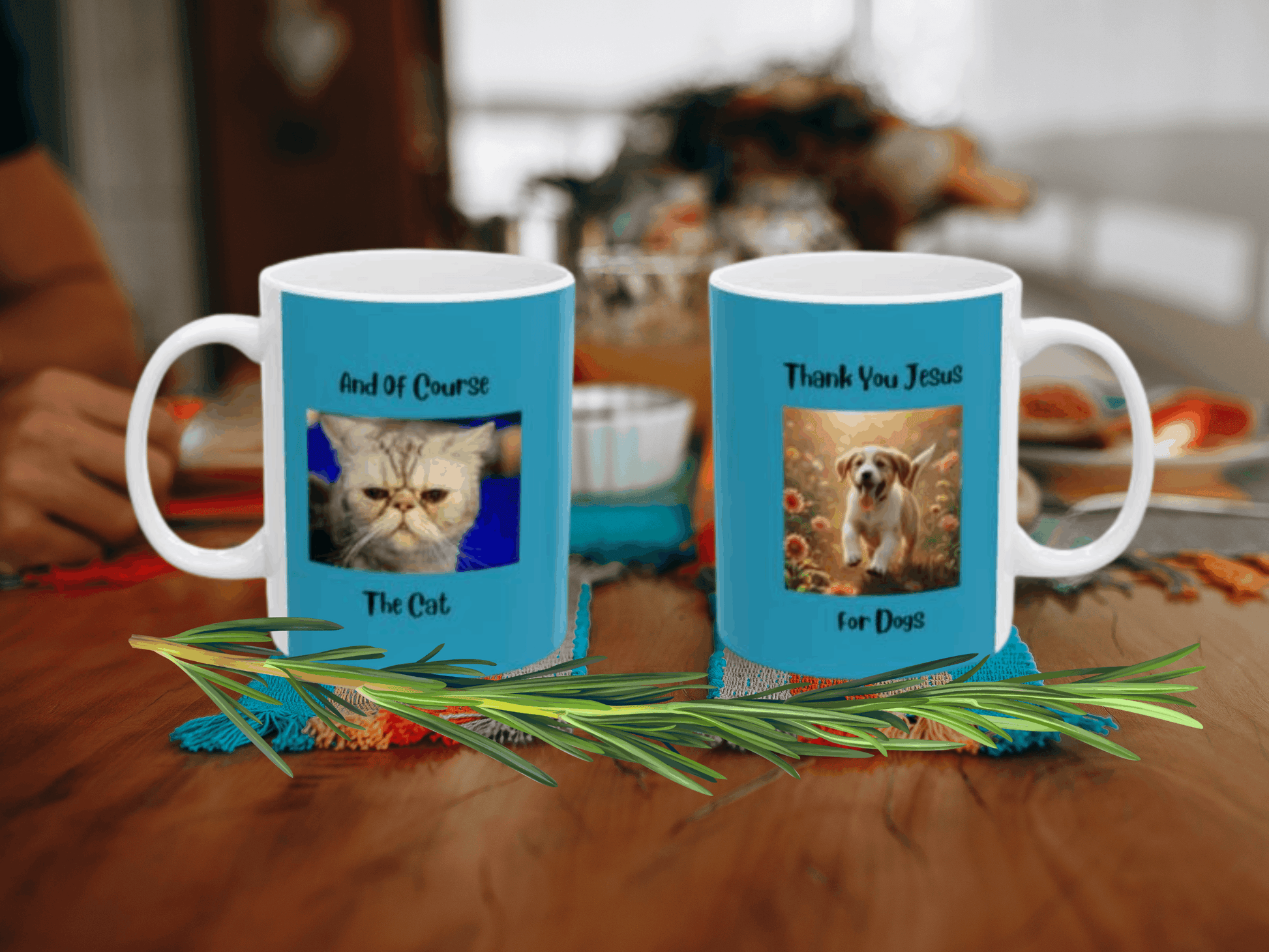 Thank You Jesus Ceramic Mug - Celebrating the Blessing of Dogs and Cats