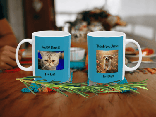 Thank You Jesus Ceramic Mug - Celebrating the Blessing of Dogs and Cats