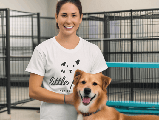 Unisex Heavy Cotton Tee - 'Little Paws, Big Friends' - Perfect for Animal Lovers and Pet Owners