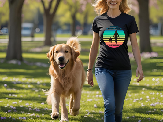 Be Still and Walk: Christian Dog Lover T-Shirt | Psalm 23 Inspired Sunset Silhouette