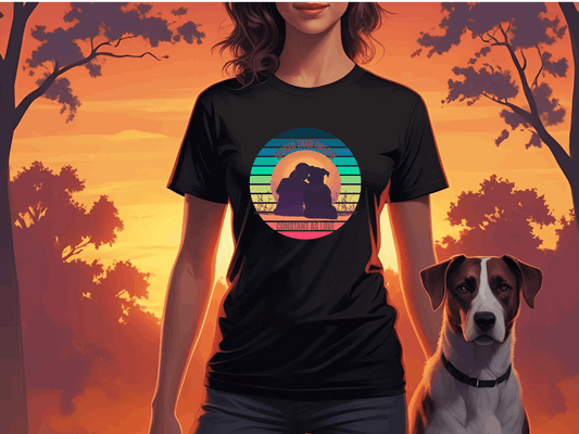 Closer Than a Friend T-Shirt | Christian Dog Lover Retro Sunset Tee | Proverbs 18:24 Inspired