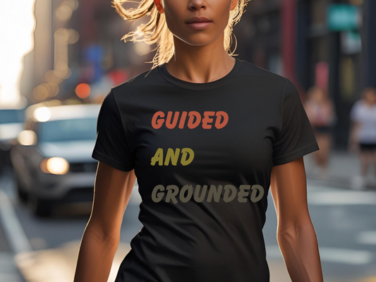 Guided and Grounded T-Shirt | Vintage Christian Typography Tee | Proverbs 3:5–6 & Colossians 2:6–7 Inspired
