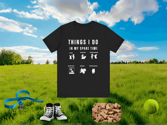 Things I Do in My Spare Time Corgi T-Shirt | Funny Dog Lover Tee | White Silhouette Style