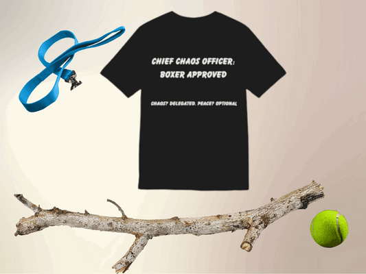 Funny Boxer Dog T-Shirt – “Chief Chaos Officer” Boxer Approved Tee – Dog Lover Humor Shirt for Pet Parents