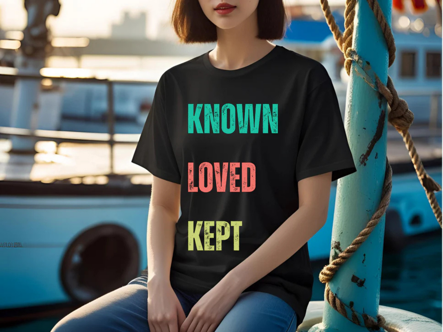 Known Loved Kept T-Shirt | Vintage Christian Typography Tee | Psalm 139 & Jude 1:1 Inspired