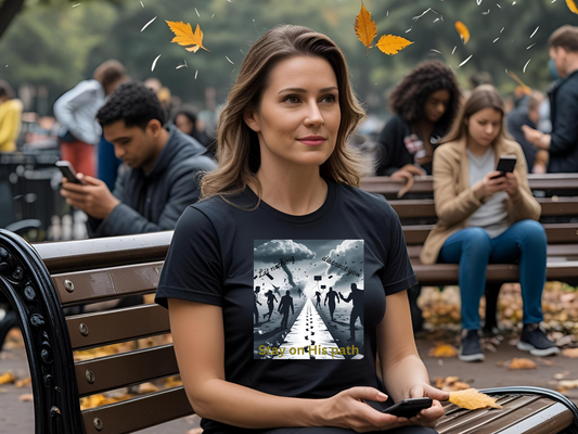 Stay on His Path" Christian T-Shirt – Focus Through Life's Distractions Graphic Tee