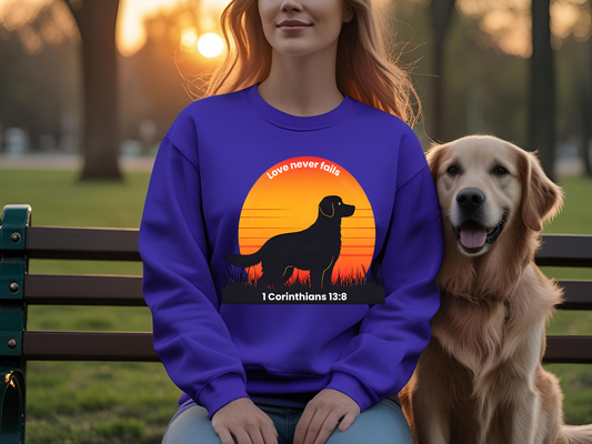 Golden Retriever Sunrise Silhouette Sweatshirt
