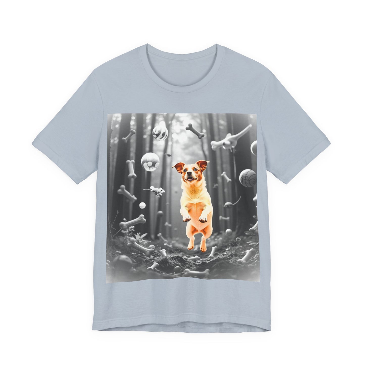 Playful Jack Russell Dog Themed Unisex Jersey T-Shirt - Perfect for Pet Lovers