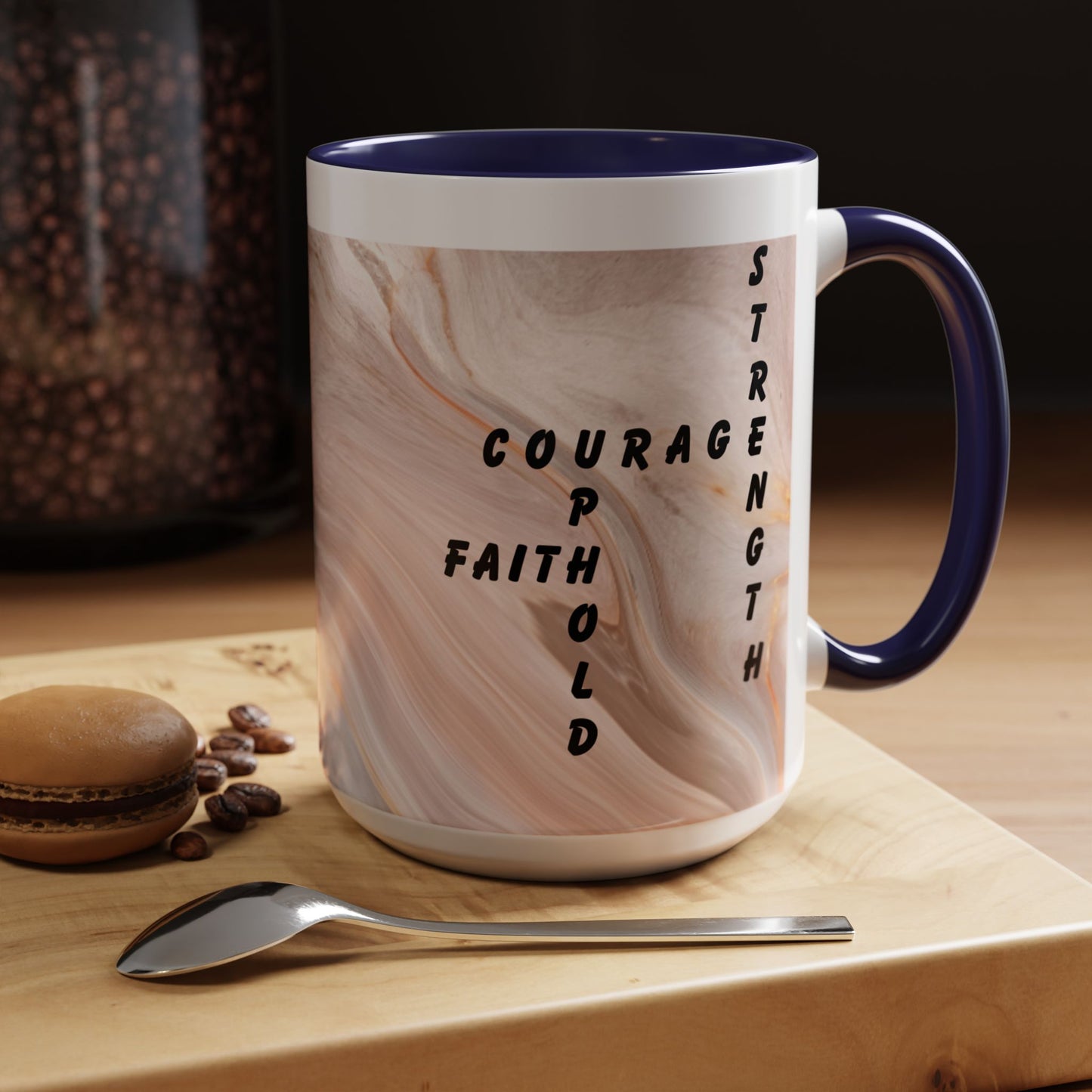 Isaiah 41:10 Encouragement Mug – Christian Scripture Coffee Cup with Wraparound Textured Design – Faith & Strength Gift in Multiple Accent Colors