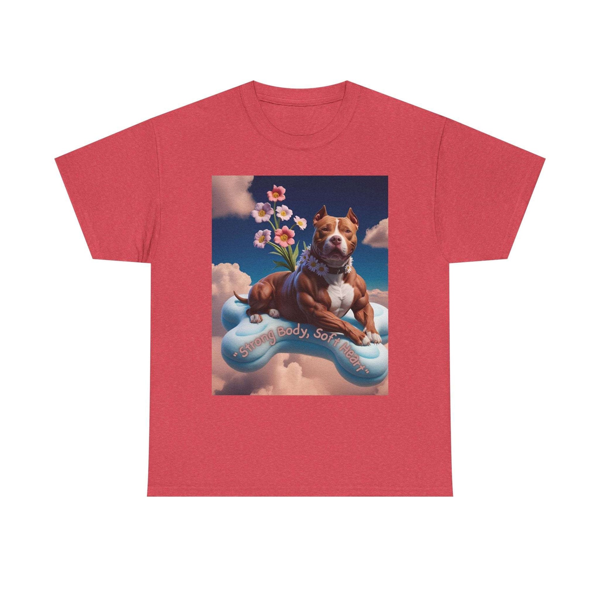 Surreal Pitbull Cloud T-Shirt – "Strong Body, Soft Heart" Unisex Tee