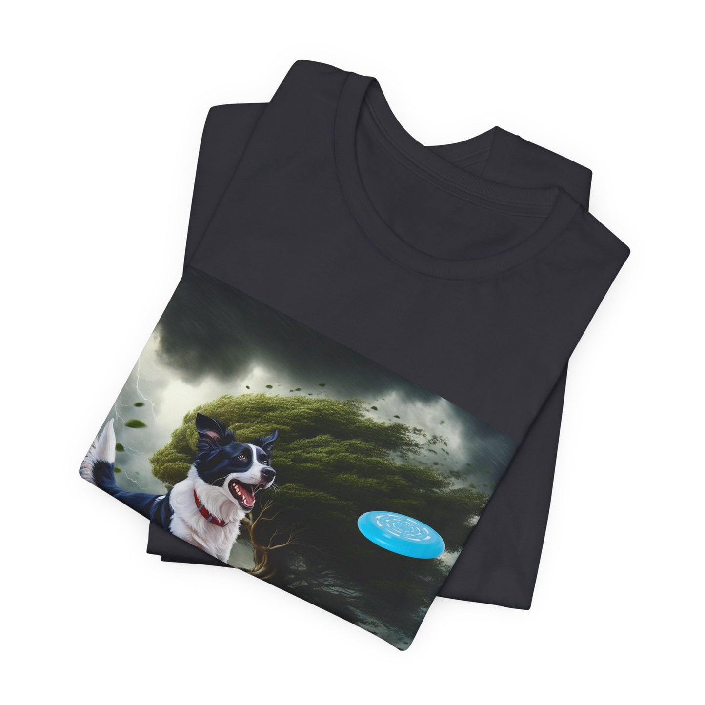 Border Collie Frisbee Obsession Unisex Jersey T-Shirt – Celebrate Intelligence, Agility & High Energy