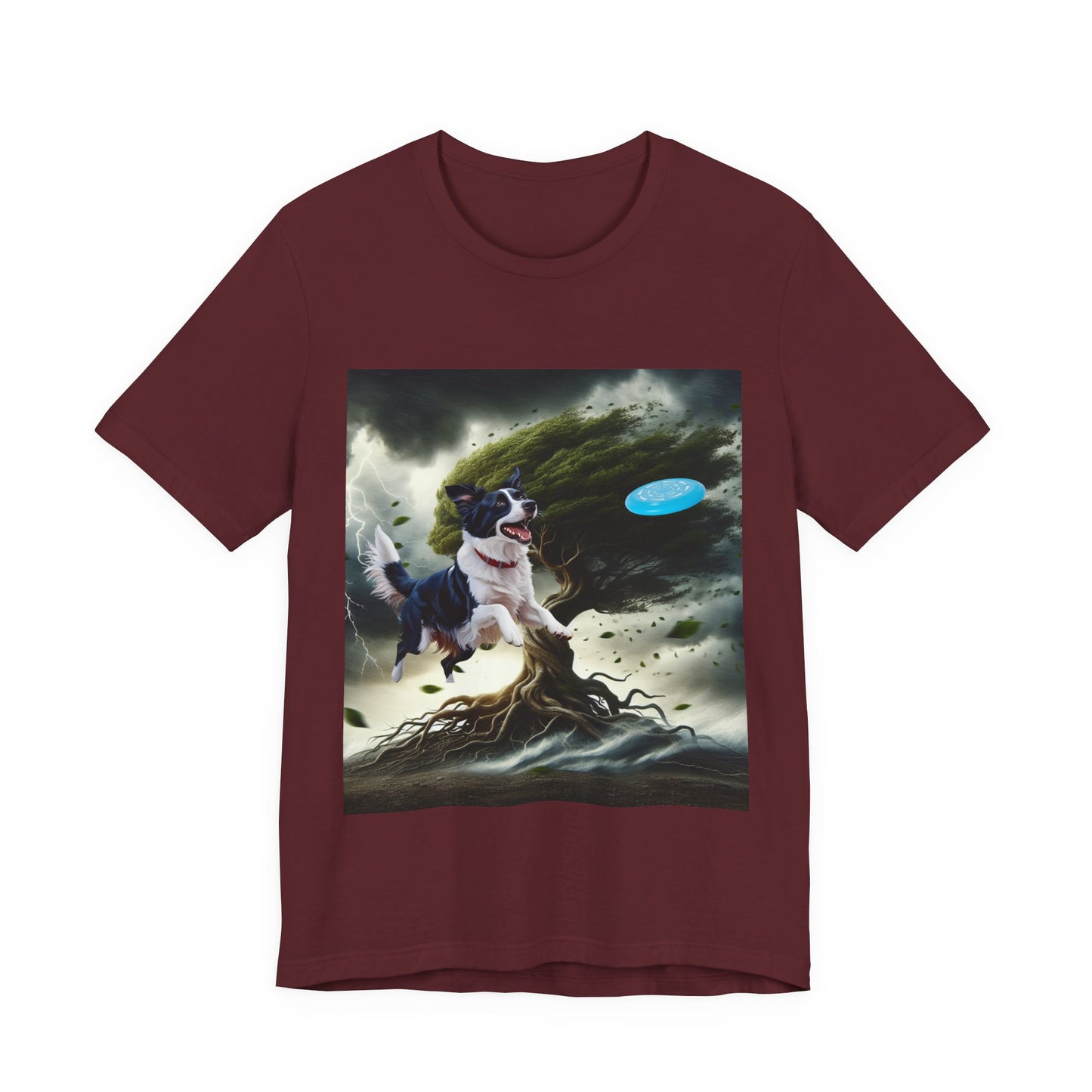 Border Collie Frisbee Obsession Unisex Jersey T-Shirt – Celebrate Intelligence, Agility & High Energy