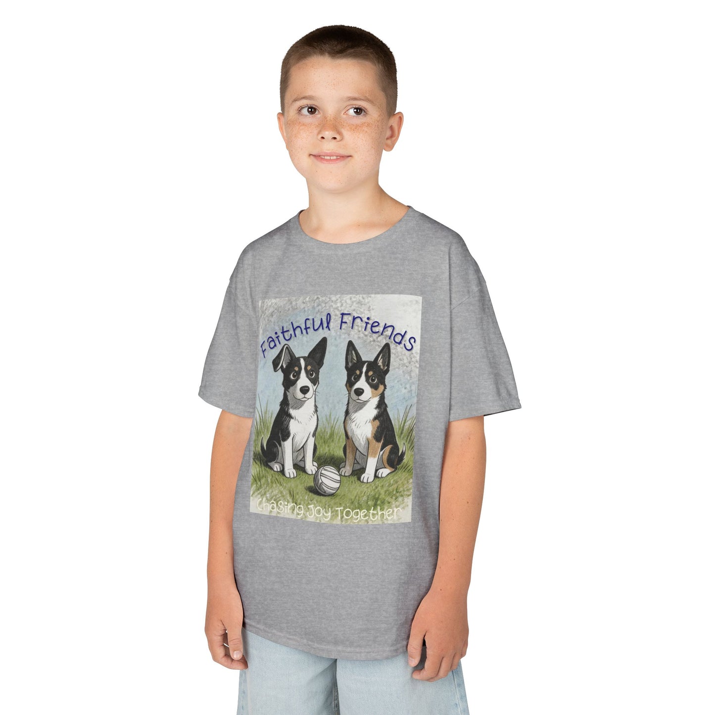 Faithful Friends Kids Christian Dog Shirt | Kid Designed Youth Tee