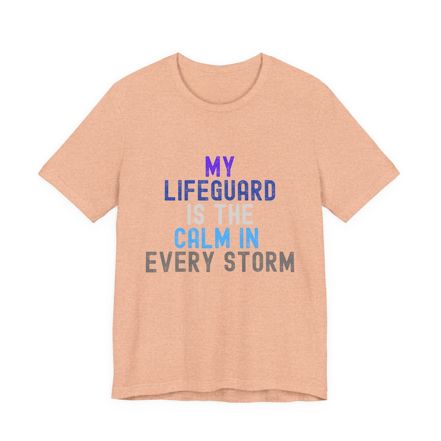 Jesus is Our Lifeguard in Every Storm Unisex Jersey Tee - Finding Peace in Life's Storms