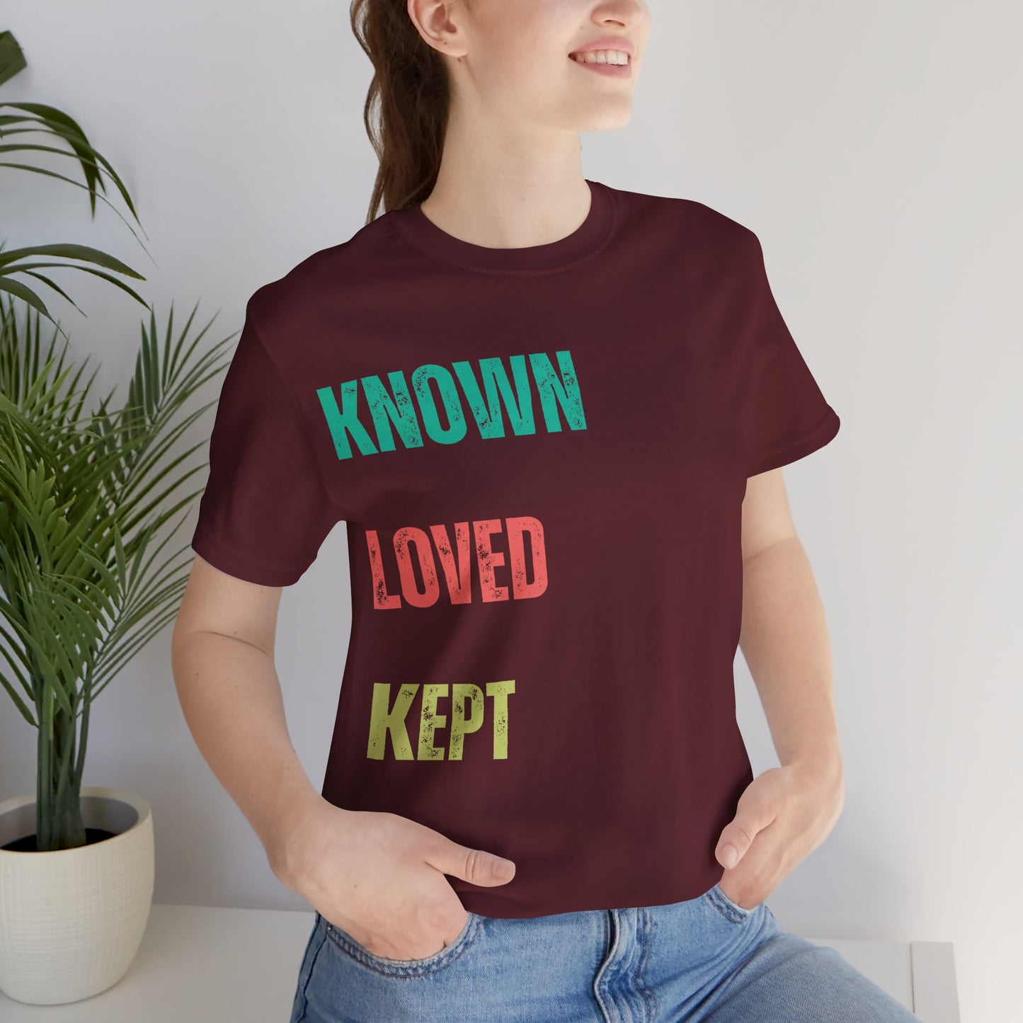 Known Loved Kept T-Shirt | Vintage Christian Typography Tee | Psalm 139 & Jude 1:1 Inspired
