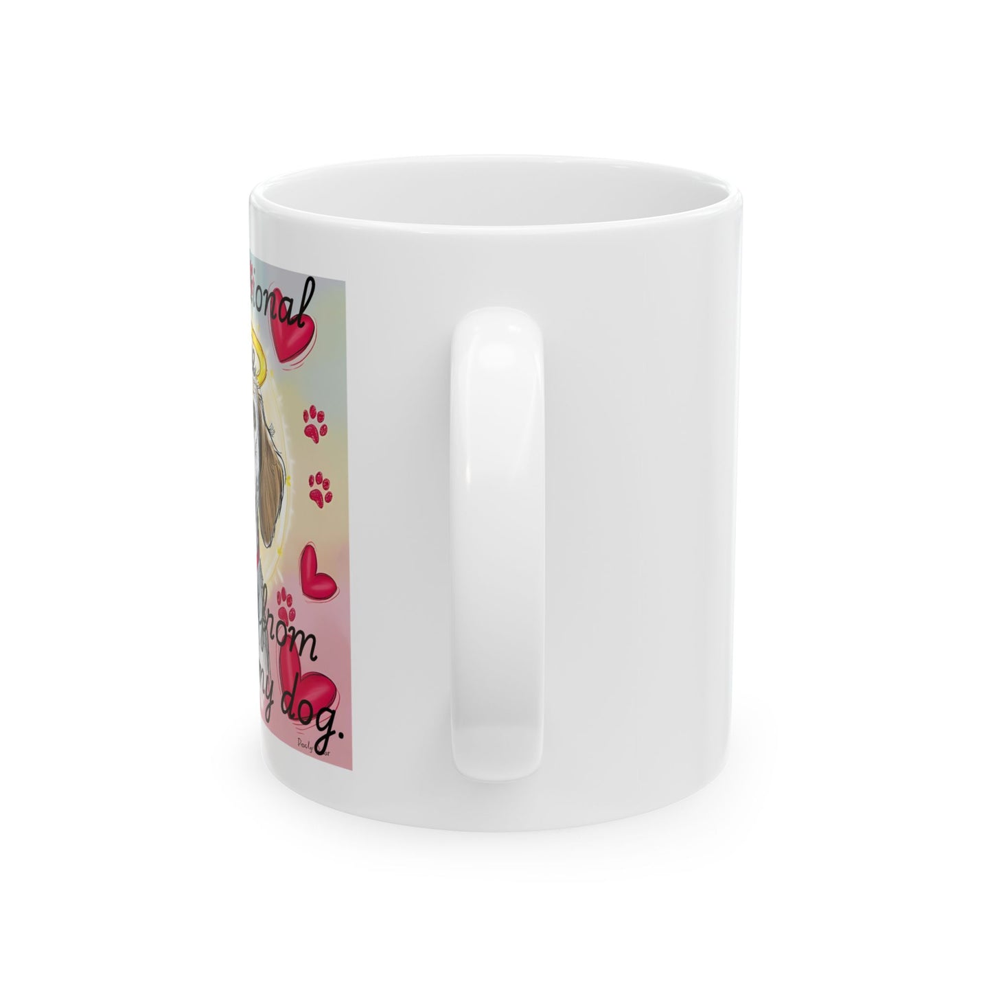 Faith & Dog Lover Mug – "Unconditional Love from God and My Dog" | Heart Design Gift for Pet Owners