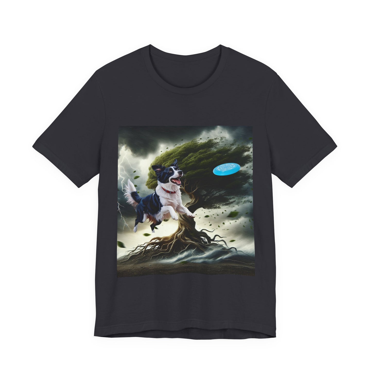 Border Collie Frisbee Obsession Unisex Jersey T-Shirt – Celebrate Intelligence, Agility & High Energy